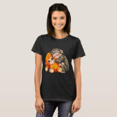 T-shirt Coup de poing de bébé singe (Devant entier)