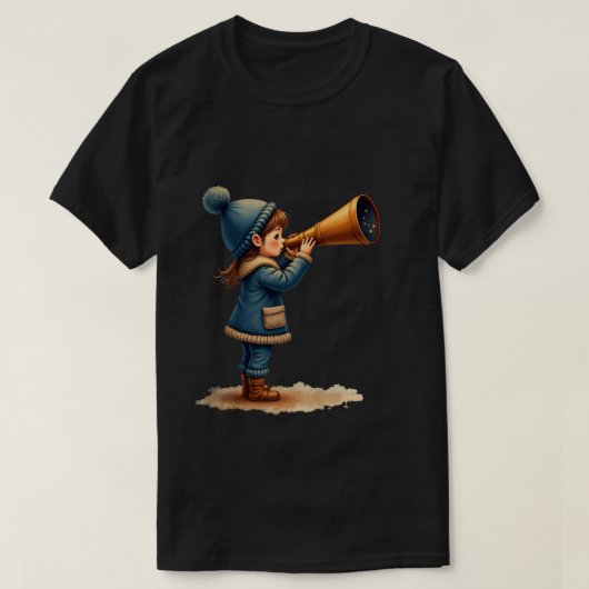 T-shirt Coup d'oeil sur les étoiles (Design devant)