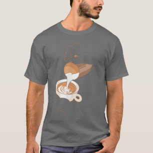 T-shirt Coupe de café Cappuccino Lait mousse café Lover Es