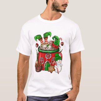 T-shirt Coupe de café Elf Snowman
