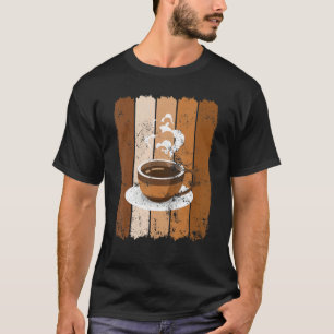 T-shirt Coupe de café et haricots Retro vintage Cappuccino