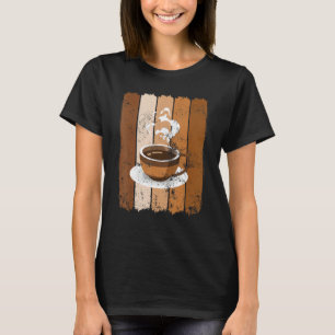 T-shirt Coupe de café et haricots Retro vintage Cappuccino