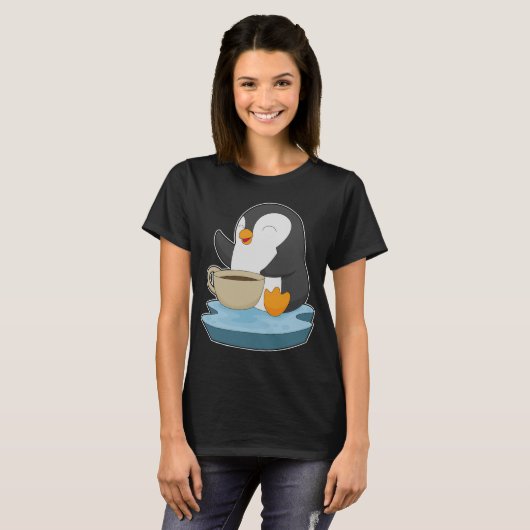 T-shirt Coupe de café Penguin (Devant entier)