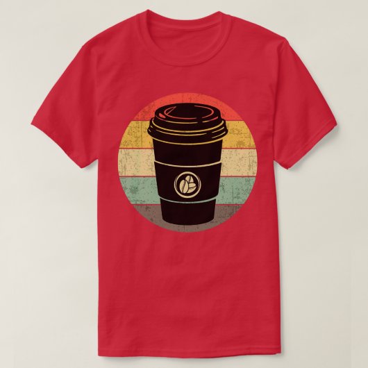T-shirt Coupe de café rétro pour n'importe quel Lover de c (Design devant)
