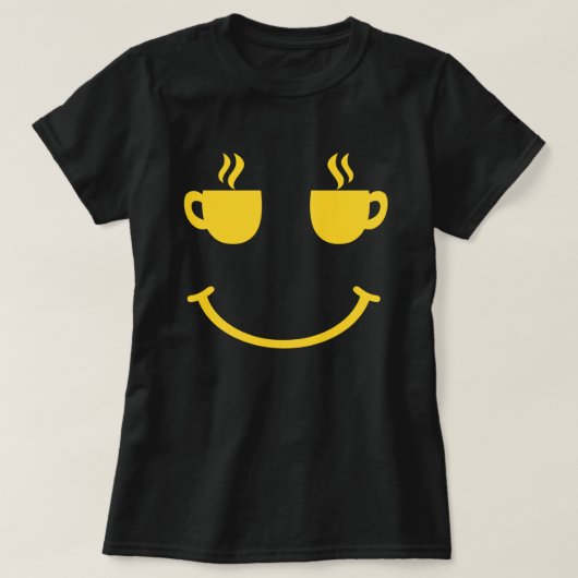 T-shirt Coupe de café sourire (Design devant)