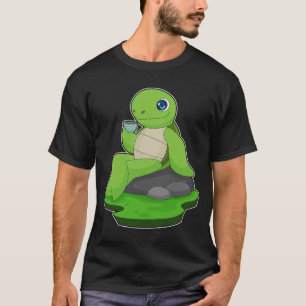 T-shirt Coupe de café tortue
