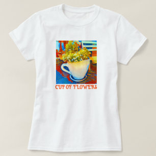 T-shirt Coupe De Fleurs Planteur De Café Mug