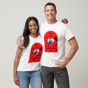 T-shirt Coupe de l'amour Photo Cœur Rouge Joyeuse Saint-Va