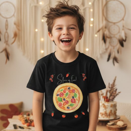T-shirt Coupe de plaisir, anniversaire de pizza