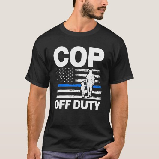 T-shirt Coupe de police de la flic hors service (Devant)