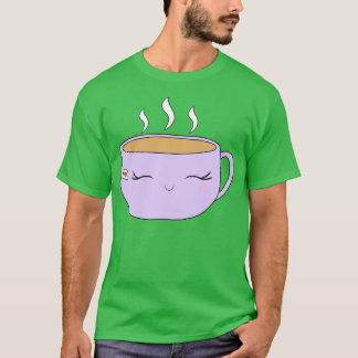 T-shirt Coupe de thé mignonne violet