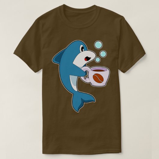 T-shirt Coupe Dolphin Coffee (Design devant)