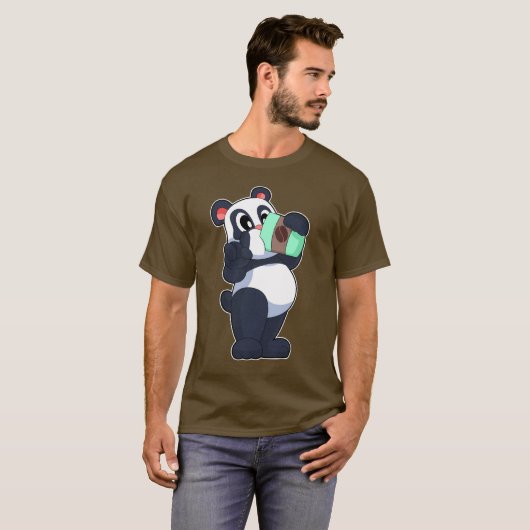 T-shirt Coupe du café Panda (Devant entier)