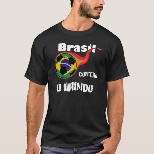 T-shirt Coupe du monde - Brésil contre monde (Devant)