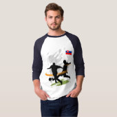 T-shirt Coupe du monde de défenseur d'équipe de la (Devant entier)