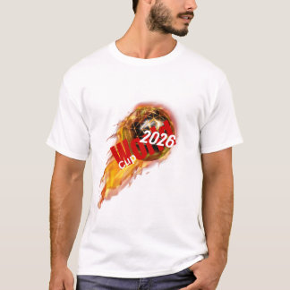 T-shirt Coupe du Monde de Football Fiery Golden 2026 Graph