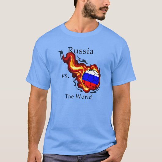 T-shirt Coupe du monde - Russie contre monde (Devant)