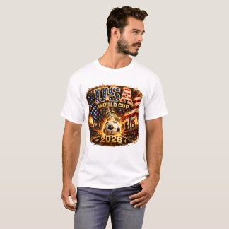 T-shirt Coupe du Monde USA 2026 Art Liberté Vintage Footba
