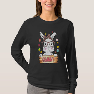 T-shirt Coupe Empreinte de léopard Visage Lapin Mignonne G
