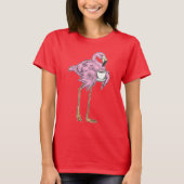 T-shirt Coupe Flamant rose de café (Devant)