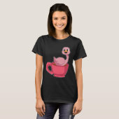 T-shirt Coupe Flamant rose de café (Devant entier)