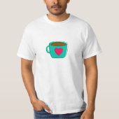 T-shirt Coupe Green Coffee Mug Coeur rouge Cadeaux (Devant)