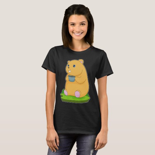 T-shirt Coupe Hamster Coffee (Devant entier)