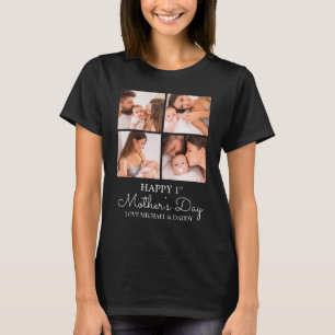 T-shirt Coupe photo moderne Happy First Mothers Day