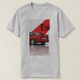 T-shirt Coupé sport classique allemand Rouge Rétro