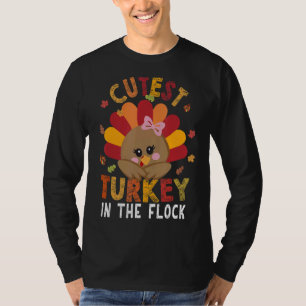 T-shirt Coupe Turquie Gobble Famille Thanksgiving Little G