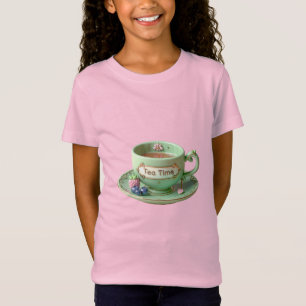 T-Shirt Coupe verte, framboise et bleuet