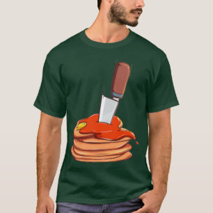 T-shirt Couper couteau Pancake Halloween Cute Food Classic