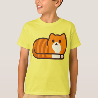 T-shirt Couper le chat orange