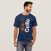 T-shirt Couper le texte blanc vertical (Devant entier)