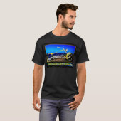 T-shirt Couperet de Daytona Beach rêvant le noir T d'or (Devant entier)