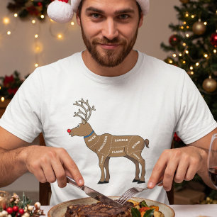 T-shirt Coupes de viande de Rudolph drôles Papa BBQ de N