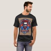 T-shirt Coupes Krispin : Logo Barber Shop Theme (Devant entier)