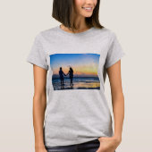 T-shirt Couple à Beach Design (Devant)