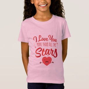T-Shirt Couple Art Je T'Aime Plus Que Toutes Les Étoiles