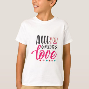 T-shirt Couple Art Tout Ce Dont Vous Avez Besoin Est L'Amo