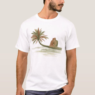 T-shirt Couple assis sur un palmier