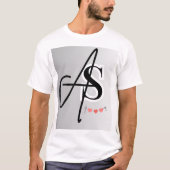 T-Shirt Couple assorti Chic Monogram "AS" (Devant)