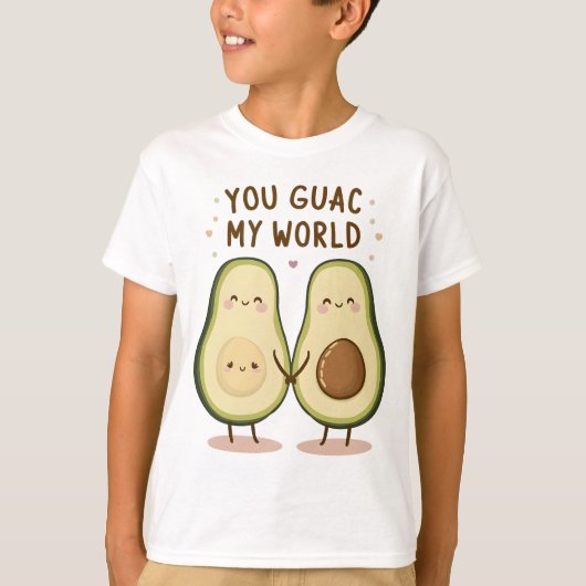 T-shirt Couple Avocado mignon (Devant)