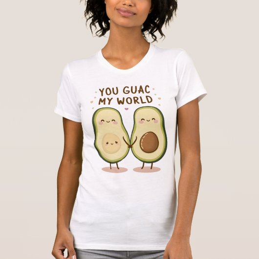 T-shirt Couple Avocado mignon (Devant)