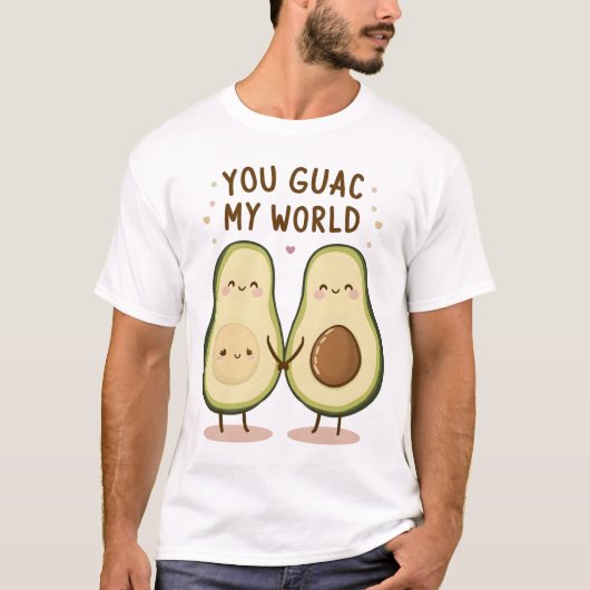 T-shirt Couple Avocado mignon (Devant)