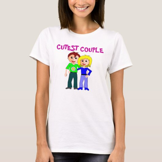 T-SHIRT COUPLE CUTEST (Devant)