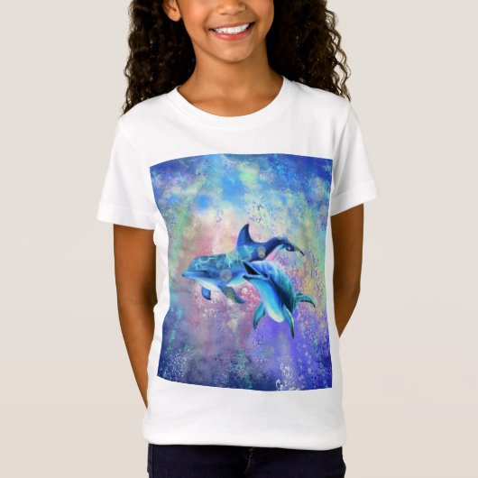T-Shirt Couple dauphin - Beau - (Devant)