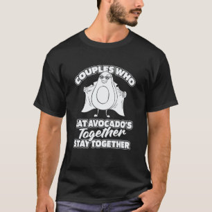 T-shirt Couple d'Avo Végétarien Végétalien Veggies Guacamo