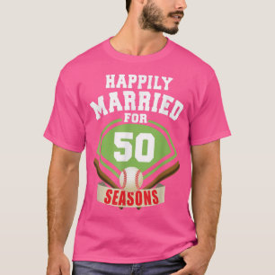 T-shirt Couple de baseball du 50e anniversaire du Mariage 
