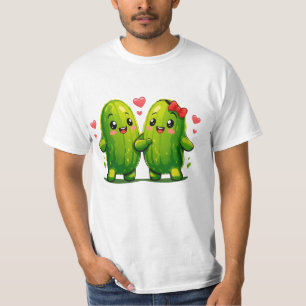 T-shirt couple de cornichons mignons drôles Kawaii